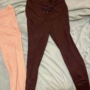Brown and Pink Jogger Pants